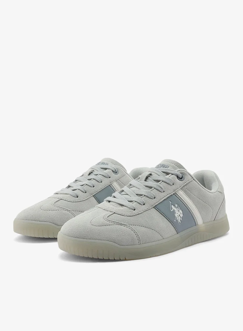 U.S. Polo Assn. grey Men's Grey Low-Top Sneakers - Classic Lace-Up Design, Comfortable for Everyday Outfits for Men | Best Price UAE